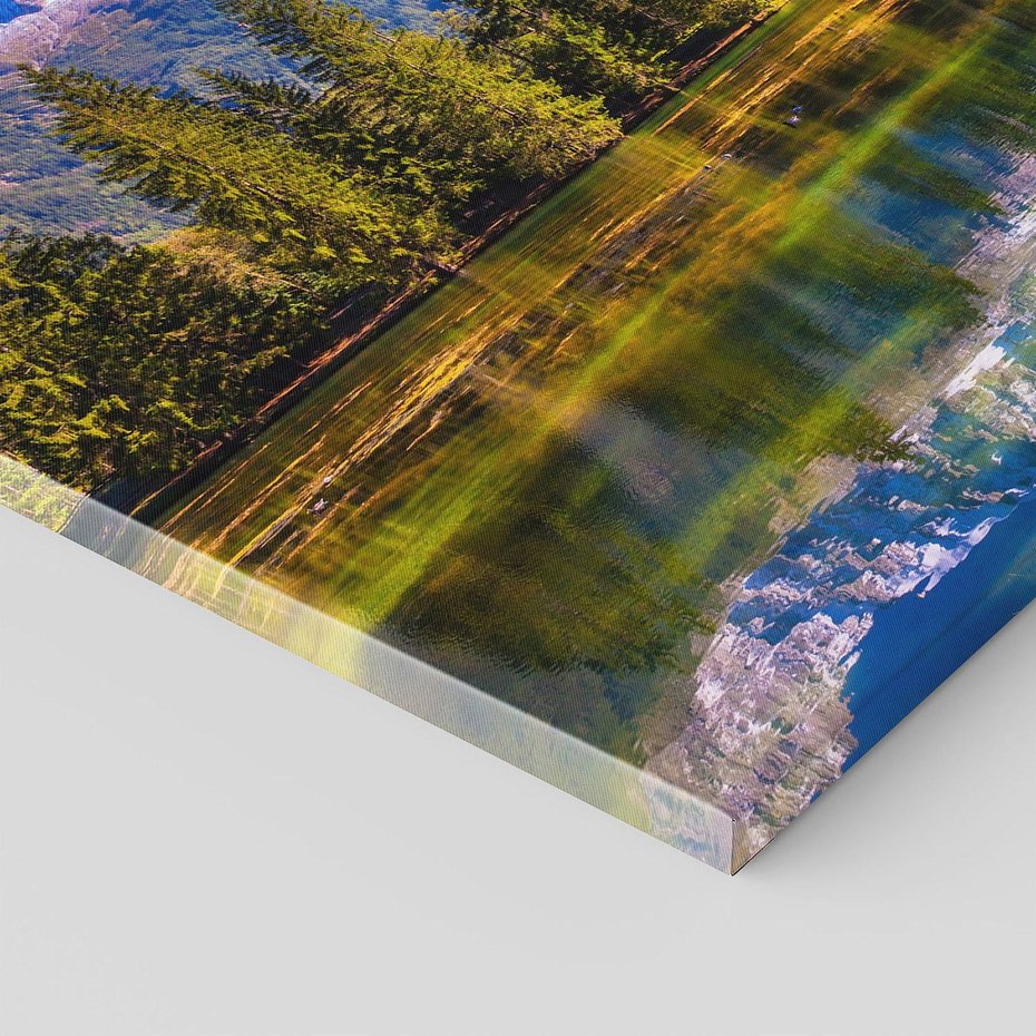 Obraz na płótnie 70x50 - Górskie piękno - góry, jezioro