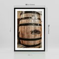 Plakat w ramie 50x70 - Rustykalna Whisky - beczka whiskey, jack daniel's - rama czarna