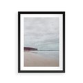 Plakat w ramie 30x40 - Mglista Plaża - plaża, mglisty krajobraz - rama czarna