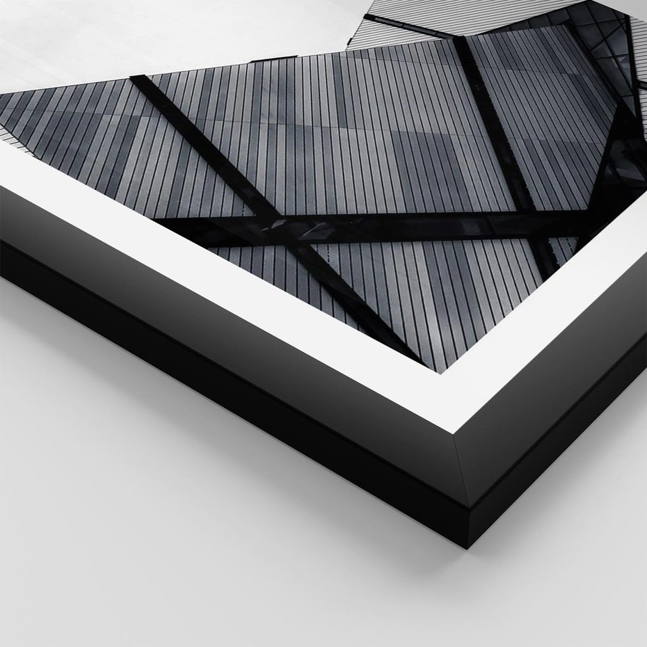 Plakat w ramie 40x50 - Nowoczesna Metropolia - architektura, proste linie - rama czarna