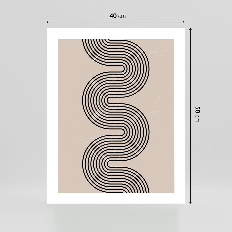 Plakat bez ramy 40x50 - Bezgraniczne Odbicia - abstrakcyjne linie, geometria