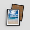 Plakat w ramie 30x40 - Wakacyjna plaża - plaża, wakacje - rama czarna