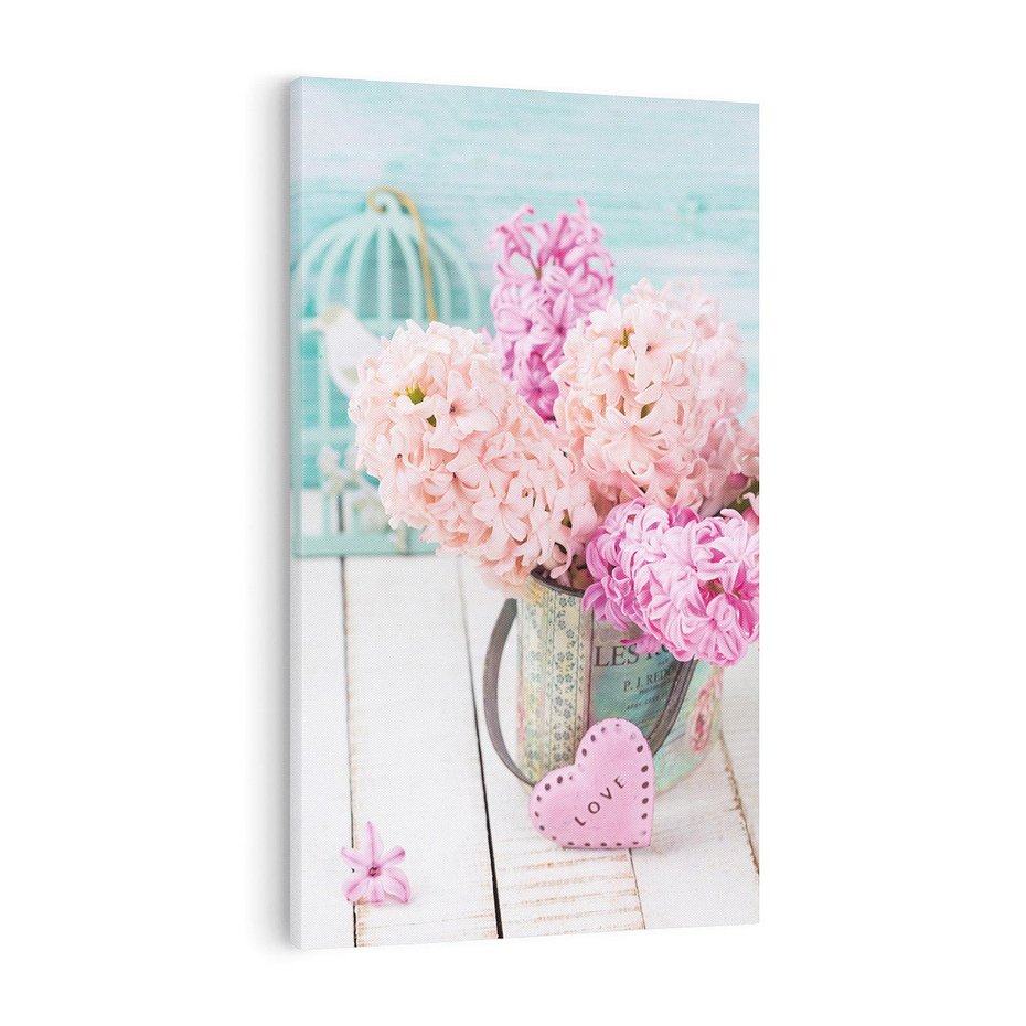 Obraz na płótnie 50x70 - Kwiatowa harmonia hiacyntów - kwiaty, hiacynty