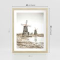 Plakat w ramie 40x50 - Wiejskie Młyny: Rustykalna Fotografia - młyny, rustykalna fotografia - rama drewno