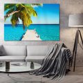 Obraz na płótnie 120x80 - Hawajskie Palmy - palma, morze