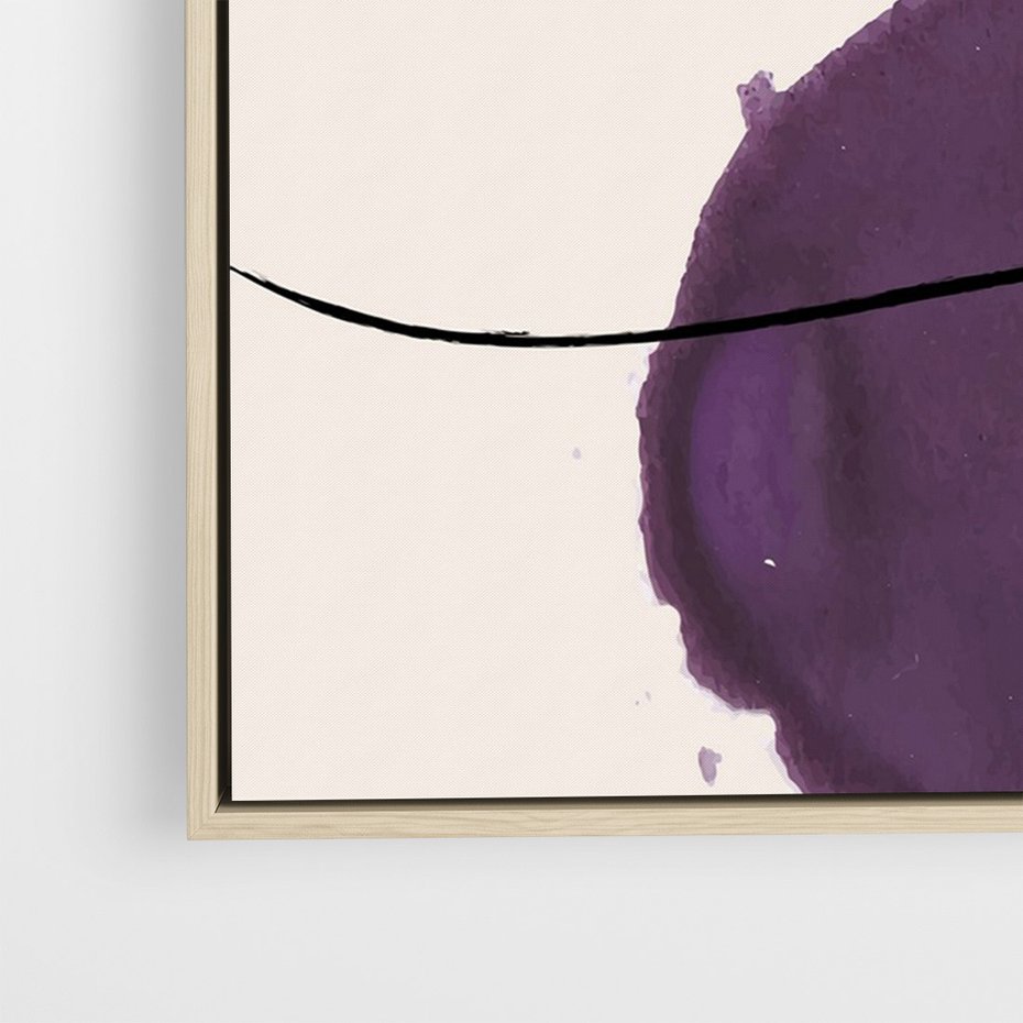 Obraz w ramie 80x120 - Migoczące Echo - abstrakcyjne akwarelowe plamy, nieregularne linie - rama drewno