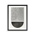 Plakat w ramie 30x40 - Taniec Impulsów - abstrakcyjne czarno białe formy, minimalizm - rama czarna