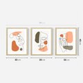 Zestaw obrazy w ramie 30x40 galeria - Graficzne, twarze, kobiet, nowoczesny - rama drewno