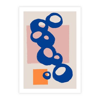 Plakat bez ramy 50x70 - Migocące Plamiste Echa - abstrakcja, nowoczesny plakat