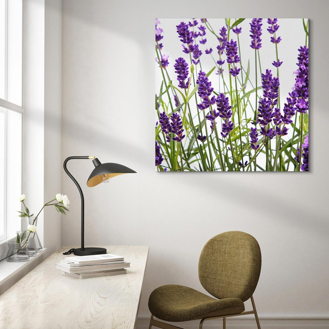 Obraz na płótnie 40x40 - Fioletowa harmonia lawendy - lawenda, fiolet