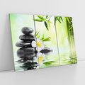 Obraz na płótnie 120x80 - SPA: Relaksująca woda i kamienie - SPA, woda