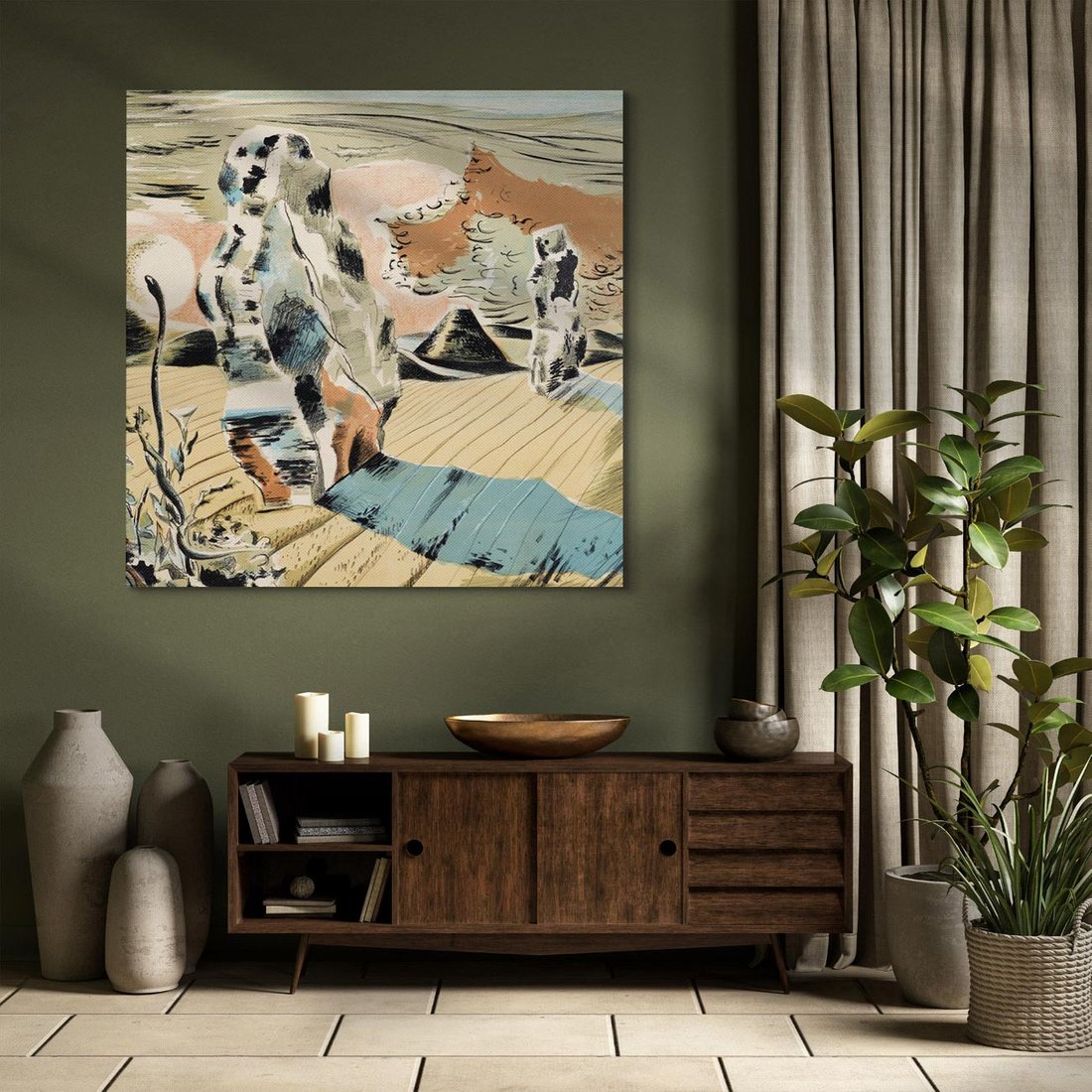 Obraz na płótnie 50x50 - Avebury (1937), Paul Nash - Reprodukcja - reprodukcja, obraz na płótnie
