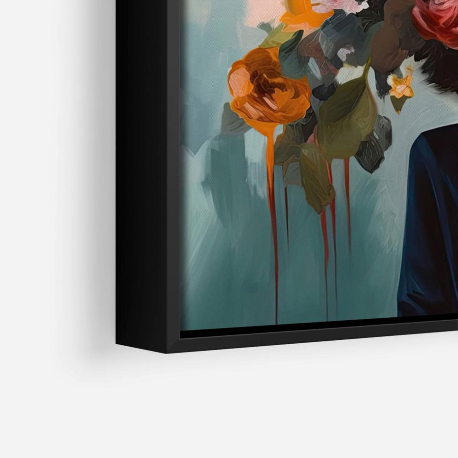 Obraz w ramie 70x50 - Ukryte Emocje - obraz, akwarela - rama czarna