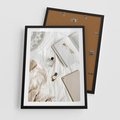 Plakat w ramie 50x70 - Perfumy, Książka i Moda - kobieca kompozycja, perfumy - rama czarna