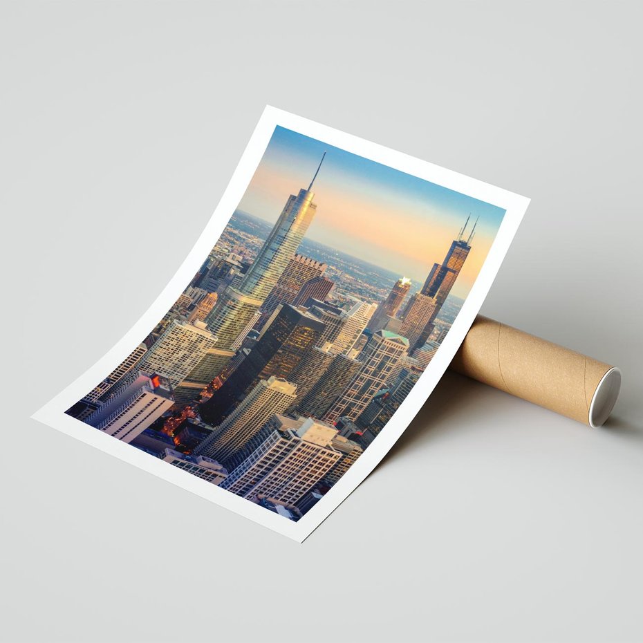 Plakat bez ramy 50x70 - Wieżowce Nowego Jorku - Manhattan, wieżowce