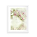 Plakat w ramie 30x40 - Orchidea w Spa - orchidea, kwiaty - rama biała