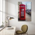Obraz na płótnie 80x120 - Londyńska budka telefoniczna - budka, telefoniczna