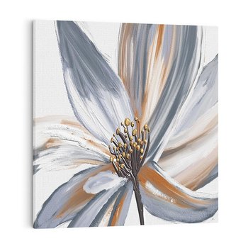 Obraz na płótnie 60x60 - Olejne kwiaty - wyraz emocji - kwiaty, malowane