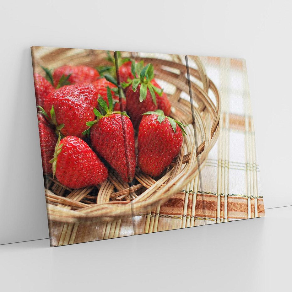 Obraz na płótnie 120x80 - Truskawka Radość Lata - truskawka, owoc