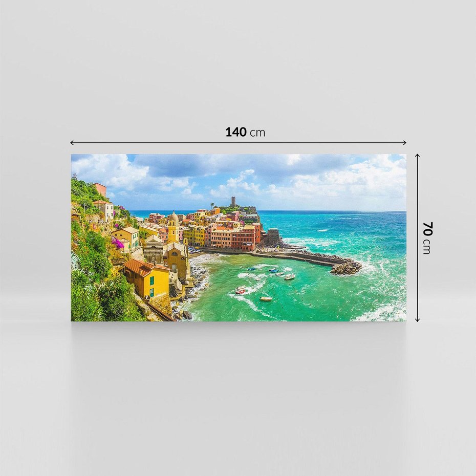 Obraz na płótnie 140x70 - Morze włoskich łodzi - Włochy, łodzie