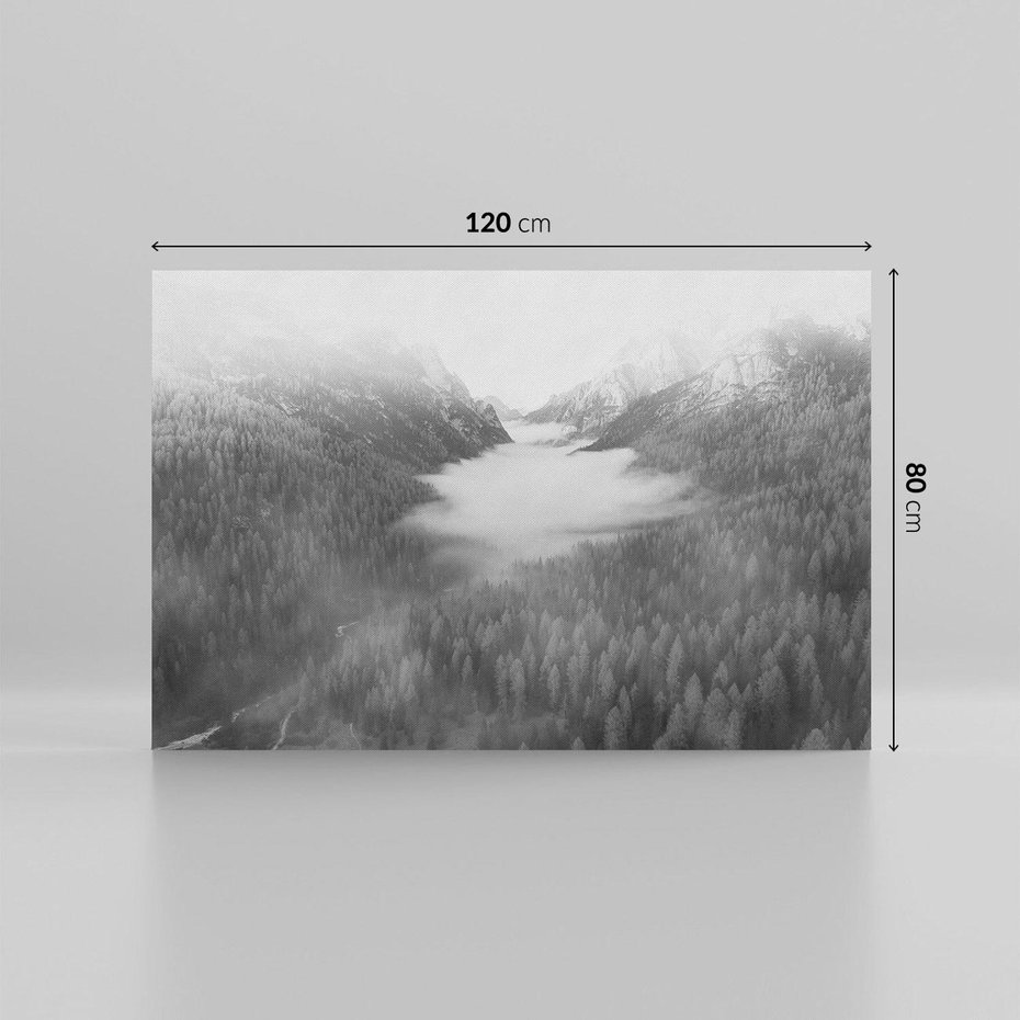 Obraz na płótnie 120x80 - Szare Góry - zamglony krajobraz, las