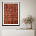 Plakat w ramie 50x70 - Mur z Cegieł - cegły, mur - rama czarna