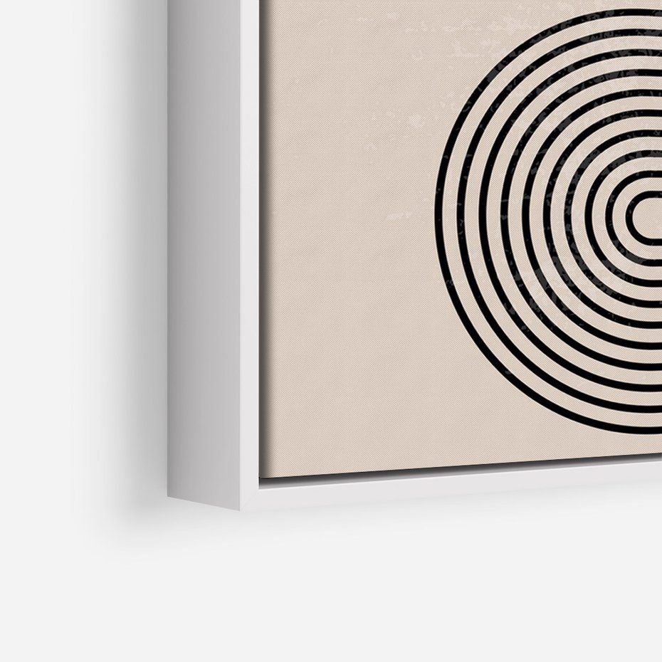 Obraz w ramie 50x70 - Bezgraniczne Odbicia - abstrakcyjne linie, geometria - rama biała