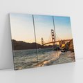 Obraz na płótnie 120x80 - Statek na morzu - Golden Gate, most