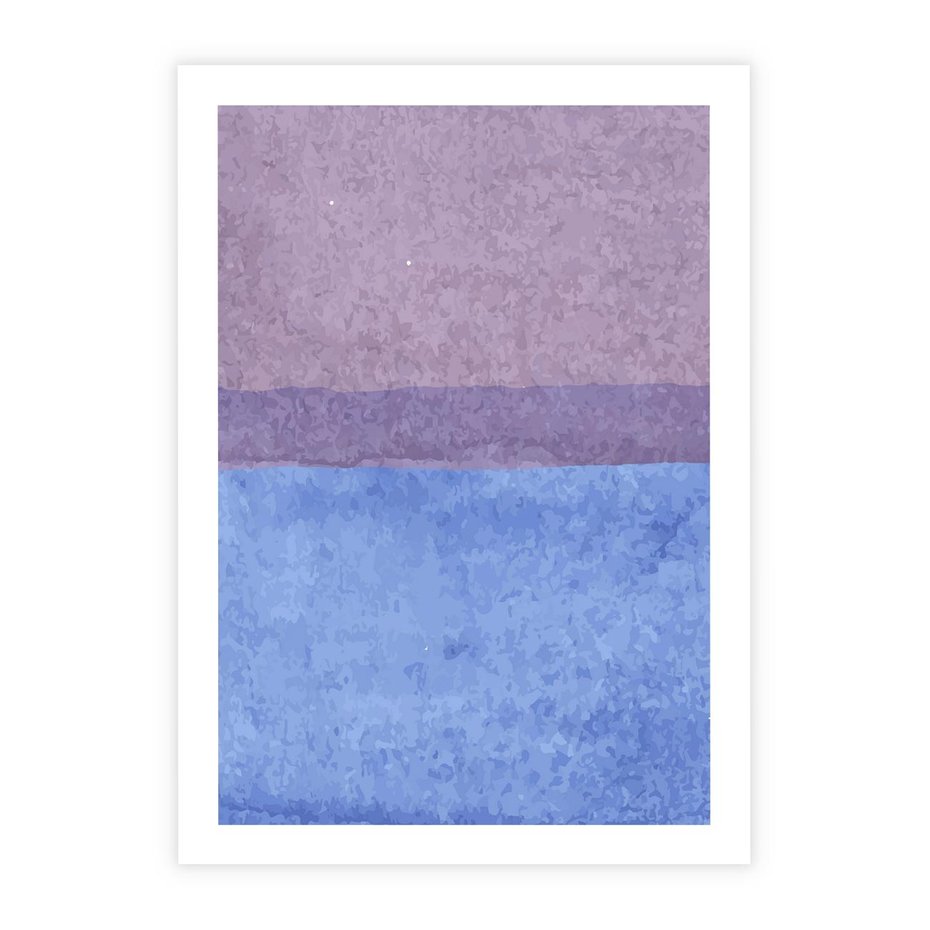 Plakat bez ramy 21x30 - Taniec Światła - kolorowe akwarelowe pasy, odcienie fiolet