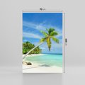 Obraz na płótnie 70x100 - Raj na Malediwach: plaża, morze i palmy - Malediwy, plaża