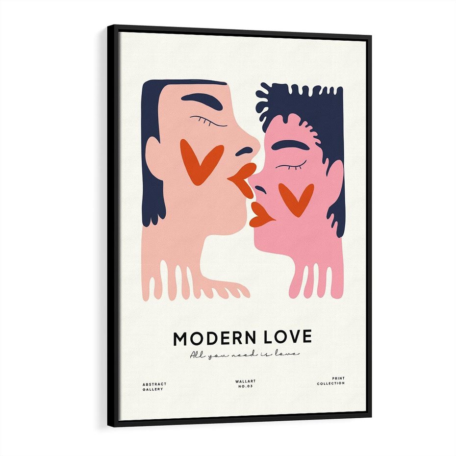 Obraz w ramie 50x70 - Miłość w Kompozycji - miłość, para zakochanych - rama czarna