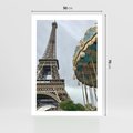 Plakat bez ramy 50x70 - Delikatność kolorów - wieża, Eiffla