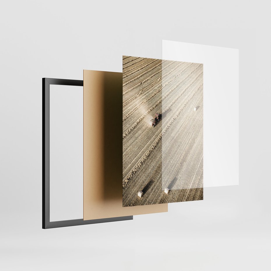 Zestaw obrazy w ramie 30x40 galeria - Górska, chatka, drewno, przytulnie - rama czarna