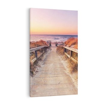 Obraz na płótnie 80x120 - Spacer Wśród Przyboju - dróżka, morze