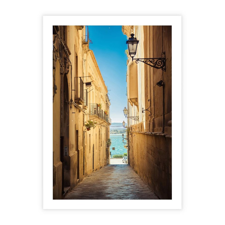 Plakat bez ramy 30x40 - Perspektywa magicznej uliczki - uliczka, perspektywa