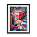 Plakat w ramie 50x70 - Stylowa Elegancja - retro, pinup - rama czarna