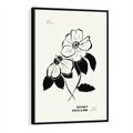 Obraz w ramie 50x70 - Poezja kwiecistej kreski - kwiaty, minimalistyczne - rama czarna