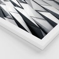 Zestaw obrazy w ramie 40x50 galeria - Nowoczesna, architektura, black, white - rama biała