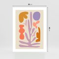 Plakat bez ramy 30x40 - Przenikająca Harmonia - abstrakcyjny obraz, pastelowe kolory