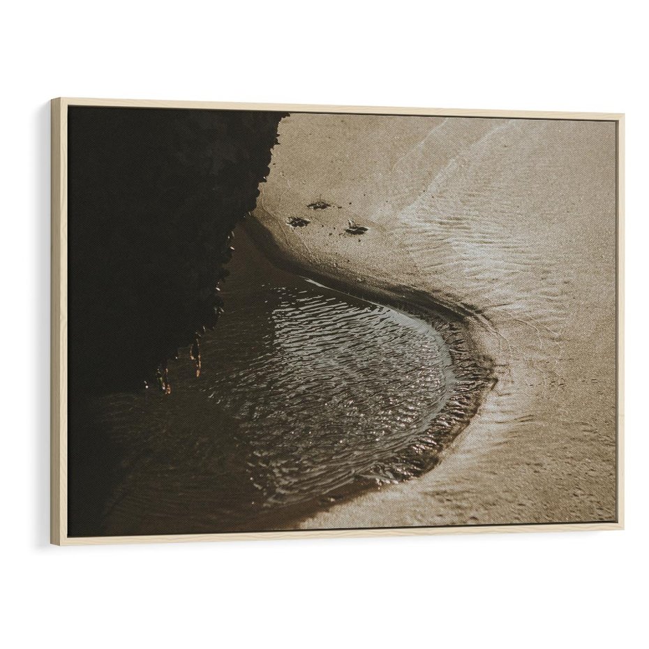 Obraz w ramie 70x50 - Relaksujący Raj - plaża, morze - rama drewno