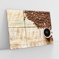 Obraz na płótnie 120x80 - Chwila przy filiżance kawy - kawa, filiżanka