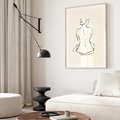 Plakat w ramie 50x70 - Migotliwa Symfonia - kobieta akt, minimalizm - rama drewno
