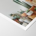 Plakat bez ramy 30x40 - Naturalna Harmonia - kaktusy, liście
