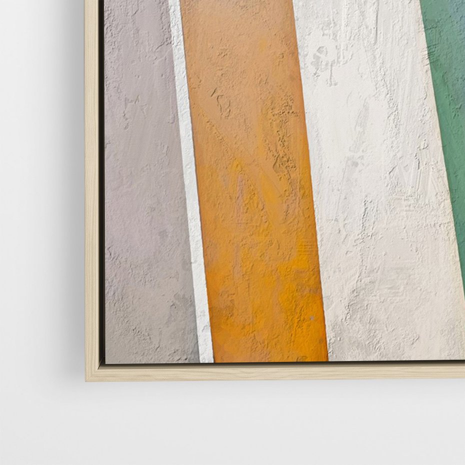 Obraz w ramie 80x120 - Księga Ukrytych Odbić - abstrakcyjne dziwne kształty, olejny obraz - rama drewno