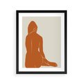 Plakat w ramie 40x50 - Kobieca Sylwetka w Stylu Modernistycznym - modernistyczny pakat, kobieca sylwetka - rama czarna