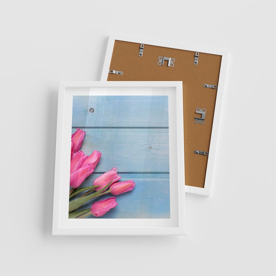Plakat w ramie 40x50 - Piękno w pełnym rozkwicie - kwiaty, tulipany - rama biała