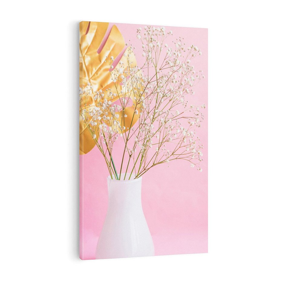 Obraz na płótnie 70x100 - Przyjemność Złotej Natury - złote, liście