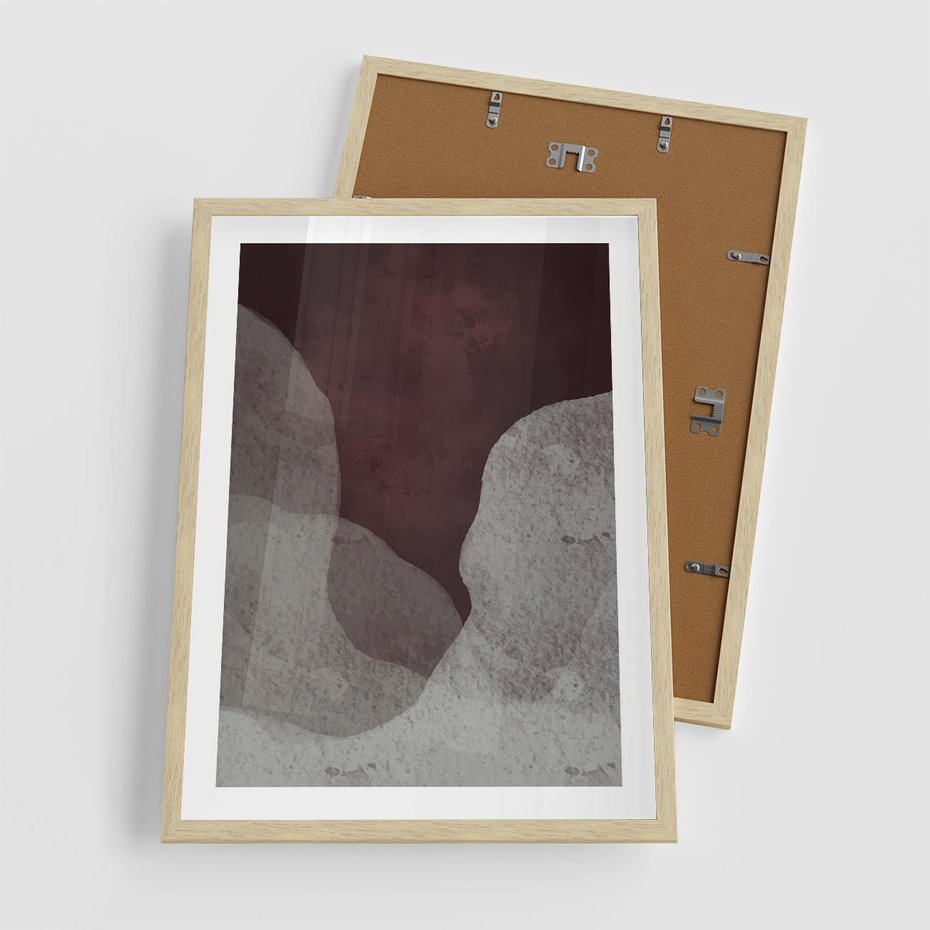 Plakat w ramie 50x70 - Zaklęte Zaburzenia - mroczny plakat, nowoczesne wnętrza - rama drewno