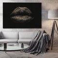 Obraz na płótnie 120x80 - Usta Czarno-Białe - usta, czarno
