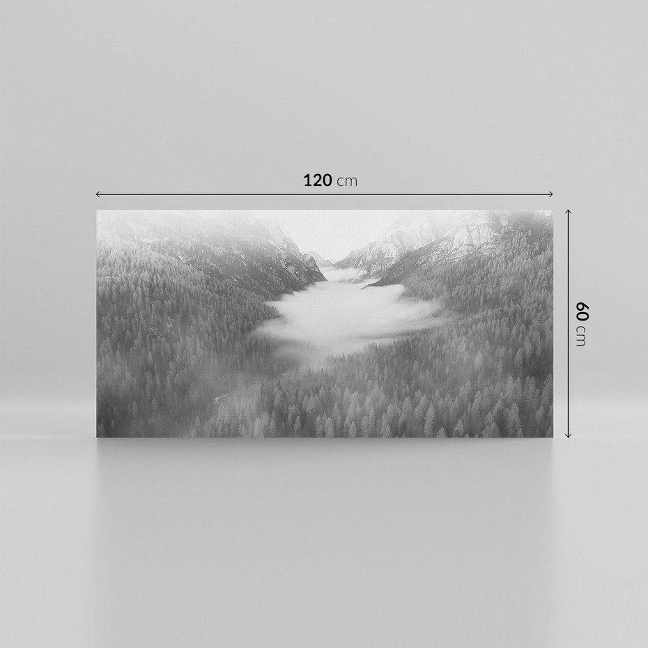 Obraz na płótnie 120x60 - Szare Góry - zamglony krajobraz, las